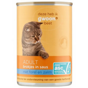 G'woon Kat Zalm Forel Saus 415 Gr