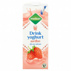 Melkan Drinkyoghurt Aardbei  1 Lt