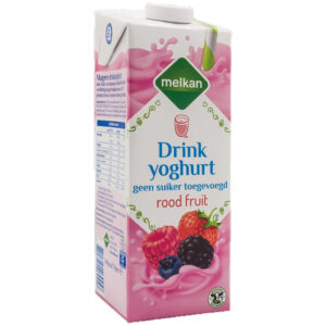 Melkan Drinkyoghurt Rode Vrucht  1 Lt
