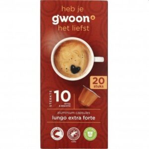 G'woon Caps Nr 10 Lungo Ext Forte 20 St