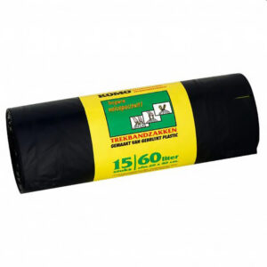 Komo Huisvuilzak + Trekband 60 Liter 15 St